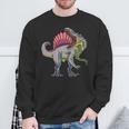 リアルなスピノサウルス 恐竜 先史時代の野生動物 長袖tシャツ スウェットシャツ 高齢者への贈り物