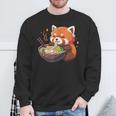レッサーパンダ ラーメン かわいいレッサーパンダ スウェットシャツ 高齢者への贈り物