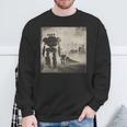 ロボットの行進、Sf、ロボット 長袖tシャツ スウェットシャツ 高齢者への贈り物