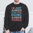 俺はこっちのアンバーなんだよこいつはアンバー・シングス・ネームをやってるだけ 長袖tシャツ スウェットシャツ 高齢者への贈り物