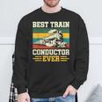 史上最高の電車の車掌 Conductor Railroad スウェットシャツ 高齢者への贈り物
