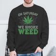 土曜日はwemoke Weeed-鈍いジョイントガンジャディスペンサリーアート スウェットシャツ 高齢者への贈り物