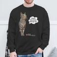 家にいてほしいねこ、うずら 猫 かわいい Cat スウェットシャツ 高齢者への贈り物