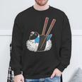 寿司ロール オウム I Kawaii Food I Blue-Masked Lovebird 長袖tシャツ スウェットシャツ 高齢者への贈り物