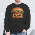 美味しそうなハンバーガー スウェットシャツ 高齢者への贈り物