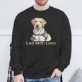 自閉症啓発サポート犬ラブラドールのニューロダイバーシティ 長袖tシャツ スウェットシャツ 高齢者への贈り物