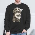 面白いtシャツ キャバリア 犬 ギター イヌ メンズ 犬好き グッズ かわいい おもしろ 面白い 服 ネタ スウェットシャツ 高齢者への贈り物