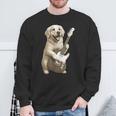 面白いtシャツ ゴールデンレトリバー 犬 ギター イヌ メンズ グッズ かわいい おもしろ 面白い 服 ネタ スウェットシャツ 高齢者への贈り物