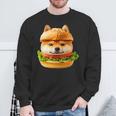 面白いtシャツ 柴犬 犬 イヌ ハンバーガー メンズ 犬好き グッズ かわいい おもしろ 面白い 服 ネタ 長袖tシャツ スウェットシャツ 高齢者への贈り物