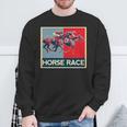 面白いtシャツ 馬tシャツ 競馬 馬 レース 乗馬 ジョッキー メンズ おもしろ 面白い グッズ ネタ 男性用 レトロ 長袖tシャツ スウェットシャツ 高齢者への贈り物