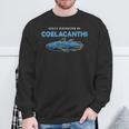 面白いシーラカンスス 魚愛好家 古典学者 長袖tシャツ スウェットシャツ 高齢者への贈り物