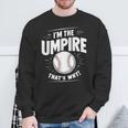 面白い野球審判シャツ メンズ I Am The Umpire スウェットシャツ 高齢者への贈り物