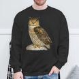 鳥 面白いtシャツ フクロウ ミミズク バードウォッチング 服 メンズ おもしろ グッズ 面白い おしゃれ スウェットシャツ 高齢者への贈り物