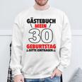 30th Birthday Party Guest List Guest Book 30th Birthday Sweatshirt Gifts for Old Men