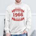 60歳の誕生日 還暦 真のレジェンドは1966年生まれ 長袖tシャツ スウェットシャツ 高齢者への贈り物