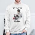 Book Lovers My Day Is Booked Vintage Sweatshirt Gifts for Old Men