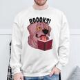 BOOOKS Zombie Dog Reading a Book Halloween Teacher For Men Women Kids Sweatshirt Gifts for Old Men