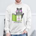 Cats And Books Happiness Cartoon Cat Pun For Women Sweatshirt Gifts for Old Men