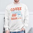 Coffee And Books I Love Them Both Vintage Retro Book Lover Sweatshirt Gifts for Old Men