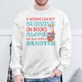 Cute Hamster Reading Book A Woman Can Not Survive On Books Raglan Baseball Tee Sweatshirt Gifts for Old Men Cute Hamster Reading Book A Woman Can Not Survive On Books Raglan Baseball Tee Sweatshirt Gifts for Old Men