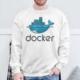 Docker Engine プラットフォーム間でのアプリケーションのデプロイと実行 スウェットシャツ 高齢者への贈り物