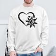 Edelweiss フラワーマウンテン Edelweiß フラワーハート Edelweiß 長袖tシャツ スウェットシャツ 高齢者への贈り物