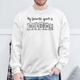 My Favorite Sport Is Reading Fun Book Fan Reader Sketch Art Sweatshirt Gifts for Old Men