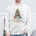 My Holidays Are Booked Christmas Book Lover Librarian Xmas Sweatshirt Gifts for Old Men