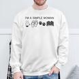 I'm A Simple Woman I Love Coffee Flip Flops Dog Books Sweatshirt Gifts for Old Men