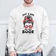Just a Girl Who Loves Book Funny Librarian Writer Reader Sweatshirt Gifts for Old Men