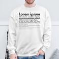 Lorem Ipsum スウェットシャツ 高齢者への贈り物