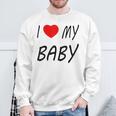 I Love My Baby ブラック スウェットシャツ 高齢者への贈り物
