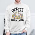 Officeurvivor かわいいアヒルの付箋 ユーモア 長袖tシャツ スウェットシャツ 高齢者への贈り物