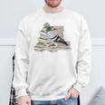 Pigeon Birds And Books Reading Bird Watching Bookworm Sweatshirt Gifts for Old Men