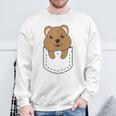 Quokka In Pocket かわいいクオッカ 胸ポケットクオッカ スウェットシャツ 高齢者への贈り物