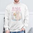 Rage Consumes Me キュート 怒っている猫 面白い 皮肉なミーム スウェットシャツ 高齢者への贈り物