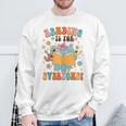 Reading Is For Everyone Book Lover Bookworm Bookish Groovy Sweatshirt Gifts for Old Men