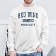 Red Wing ミネソタ Mn ヴィンテージ スポーツデザイン ネイビー プリント スウェットシャツ 高齢者への贈り物