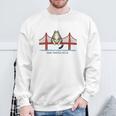 San Franciscos Cat Golden Gates Bridge Cat Reading Books Premium Tri-Blend Sweatshirt Gifts for Old Men