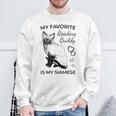 Siamese Cat Reading And Books Sweatshirt Gifts for Old Men Siamese Cat Reading And Books Sweatshirt Gifts for Old Men