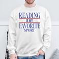 Simple Sarcastic Reading Is My Favorite Sport Book Lover Sweatshirt Gifts for Old Men