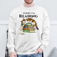 Sorry I'm Reading Calico Cat Book Lover Sweatshirt Gifts for Old Men