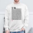 「314 円周率 数学 非合理数」おもしろ 筆文字 服 面白い文字入り スウェットシャツ 高齢者への贈り物