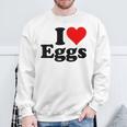 アイラブエッグアイハートエッグ スウェットシャツ 高齢者への贈り物