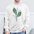 スズラン植物アートペインティングtシャツ スウェットシャツ 高齢者への贈り物