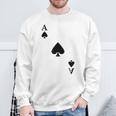 スペード、エース、カーニバル、コスチューム、ポーカー、カードプレイヤー。Poker Card スウェットシャツ 高齢者への贈り物