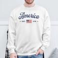 ヴィンテージ アメリカ国旗 Usa 4Th Of July American Flag Patriotic スウェットシャツ 高齢者への贈り物