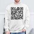 裏面面白いqr Fck You Code 中指言葉 スウェットシャツ 高齢者への贈り物