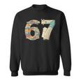 67 Book Stack Literary Adventure Reader Sweatshirt