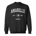 Amarillo Texas Tx ビンテージ州旗スポーツデザイン スウェットシャツ